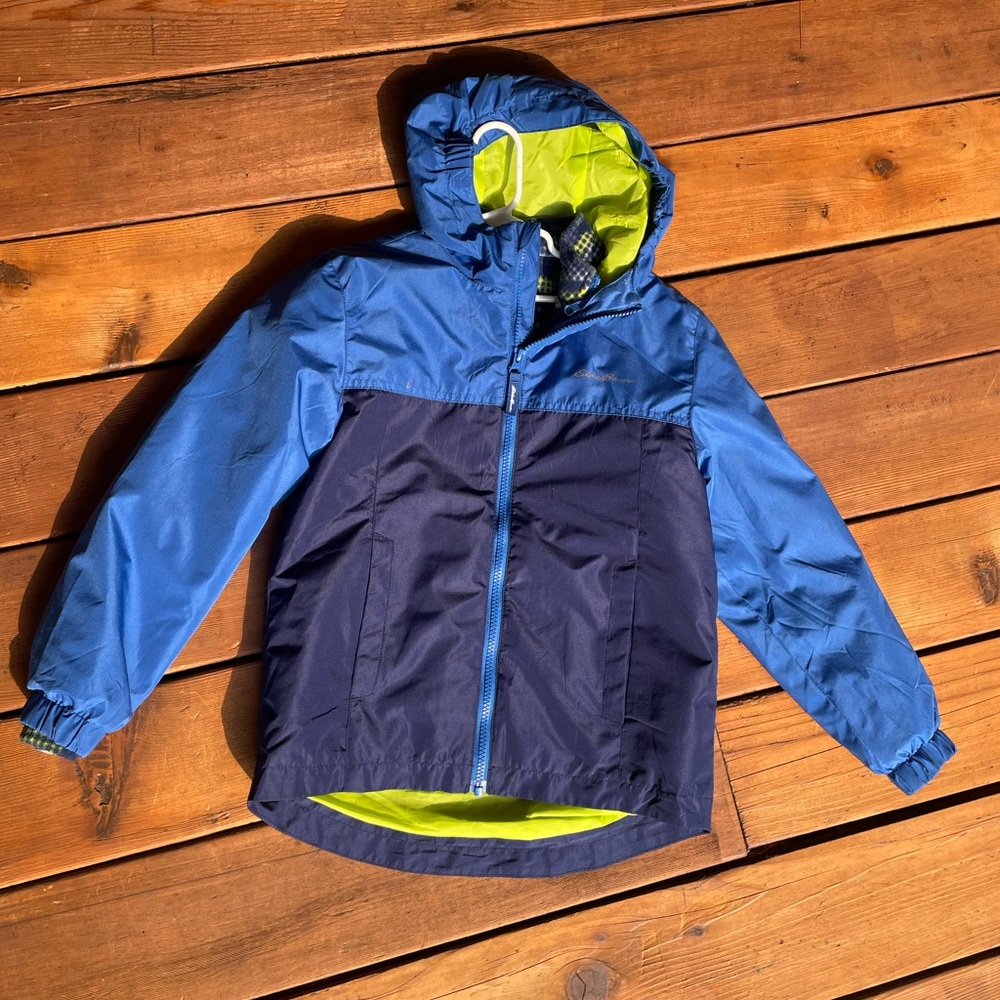 Eddie Bauer Kids Blue and Navy Raincoat